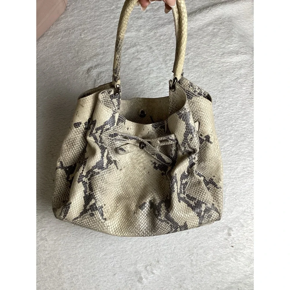 Unisa Snake Print Hobo Shoulder Bag With Matching Wristlet
